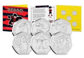 Dennis and Gnasher 70th Anniversary 50p Set