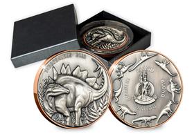 2023 Bi-Metal Stegosaurus Supersize 60mm Coin