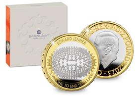 UK 2023 Edward Jenner Silver Proof £2 Coin