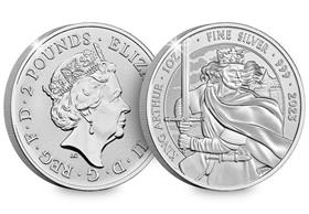 UK 2023 King Arthur 1oz Silver Coin