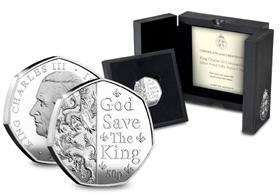 God Save The King Silver Proof 50p