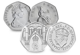 The King Charles III Heir to Monarch 50p Pair