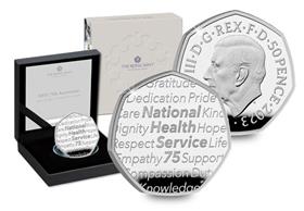 UK 2023 75 Years of the NHS Silver Proof 50p