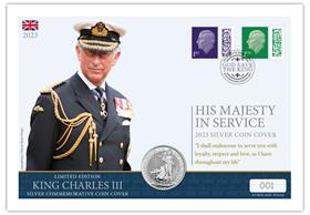 UK 2023 His Majesty In Service Silver Commemorative Coin Cover