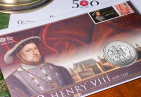 2009 Henry VIII £5 Coin and Stamp Cover