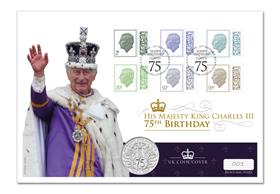 King Charles III 75th Birthday UK Coin Cover