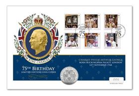 King Charles III 75th Birthday £5 Coin Cover