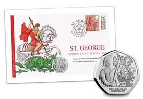 Saint George's Day BU 50p Coin Cover